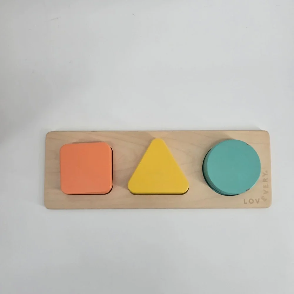 Lovevery Geo Shapes Puzzle Kids Unisex Multicolor Wooden Montessori